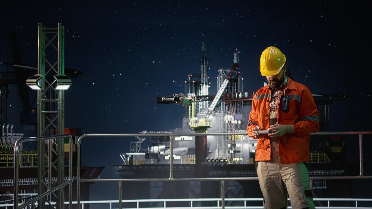 Brug af droner til at finde fossile reserver, oliekrise og offshore-platformingeniører.