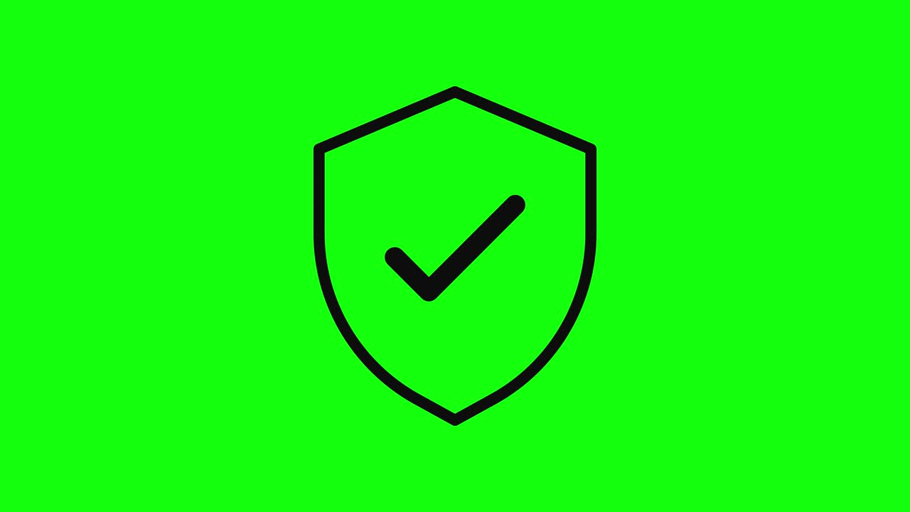 verificación transparente icono de marcación logotipo sello 10 animaciones pantalla verde clave de croma