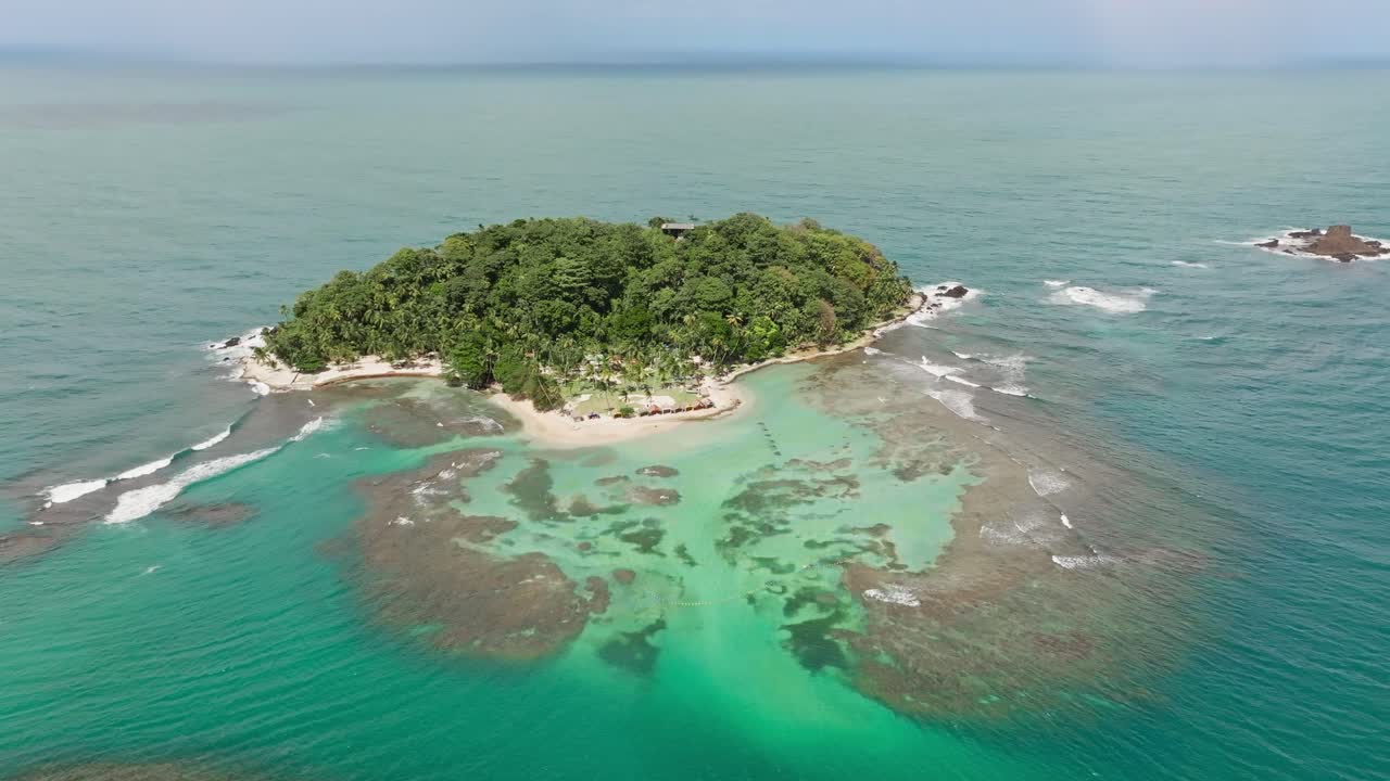 Approaching to an island in the caribbean