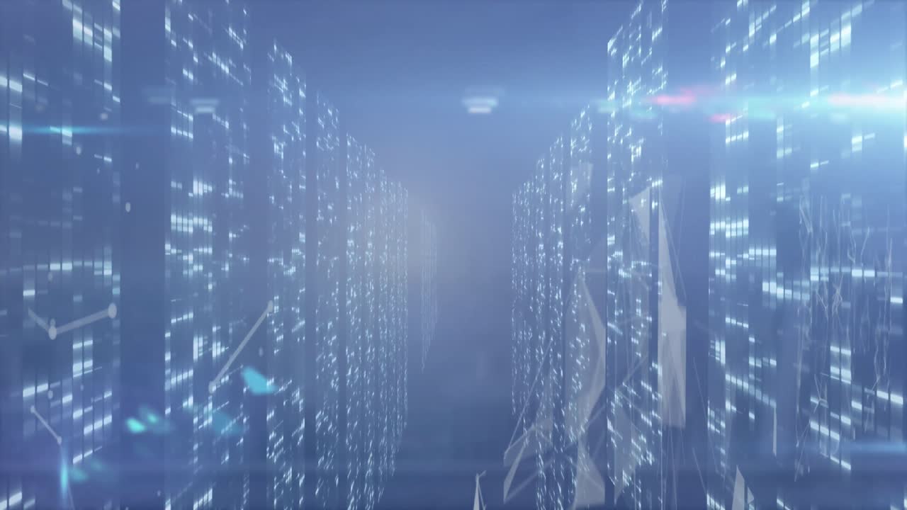 animación de formas sobre puntos de luz