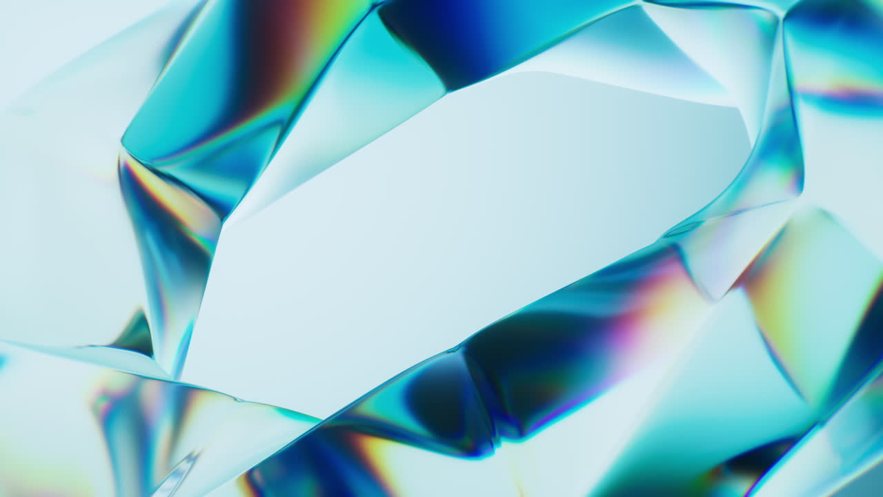 Abstract transparent glass gem background, 3d rendering