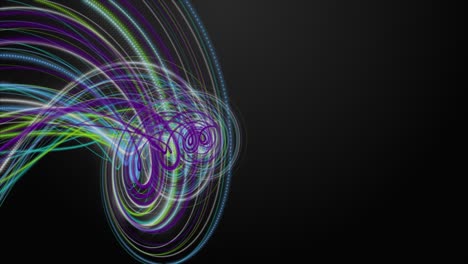 animación futurista con objeto de onda de rayas de partículas en cámara lenta, 4096x2304 bucle 4k