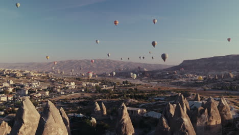 hot air balloons over cappadocia