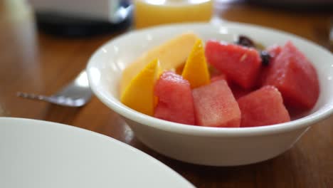 Close-up-of-slice-of-water-melon-on-white-background