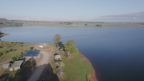 Flying-Over-Tinaroo-Falls-Dam-On-Barron-River