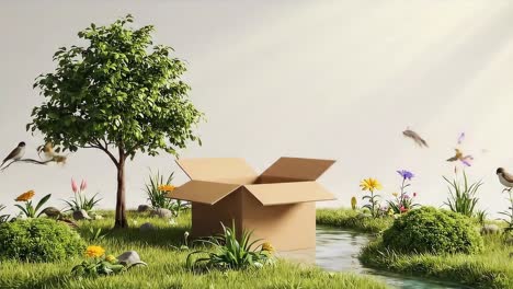 Nature's Emergence: Ecosystems from a Cardboard Box
