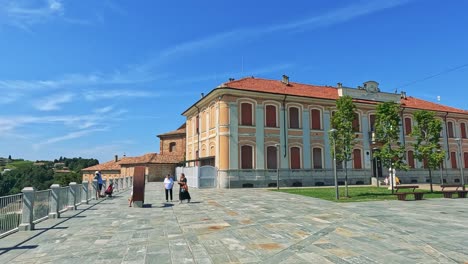 panoramic view of historic la morra, italy