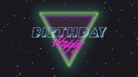 Happy-Birthday-with-neon-triangle-and-stars-in-sky-in-80s-style