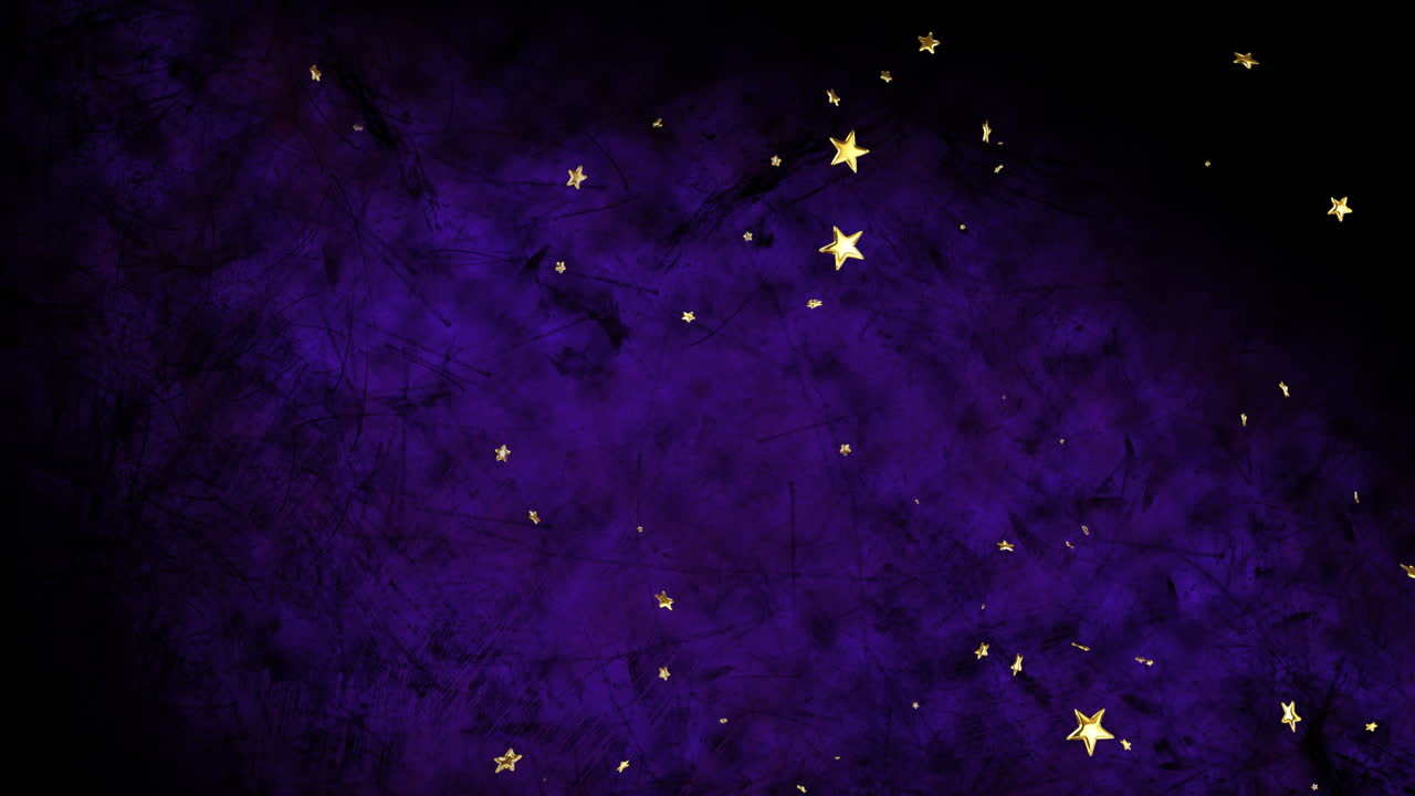 animación de estrellas moviéndose sobre un fondo azul y negro