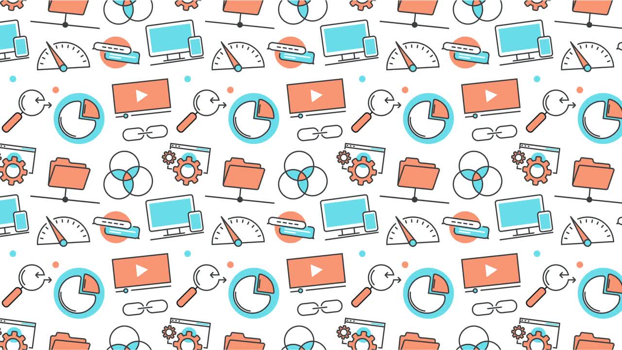 modern seamless texture background of flat seo optimization icons