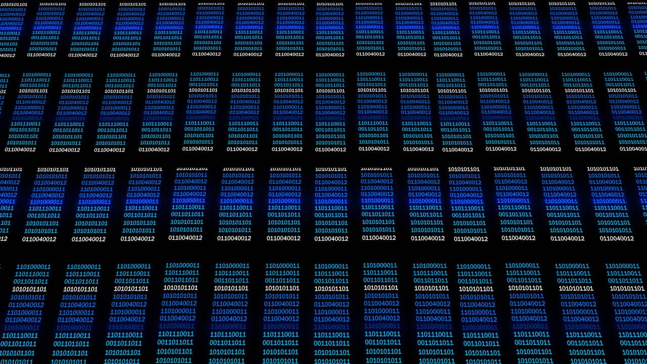 Ai technology big data technology matrix background motion of digital data flow transferring of big