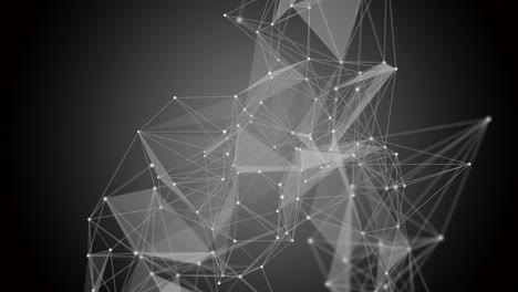 futuristic plexus animation with glowing triangles in slow motion, 4096x2304 loop 4k