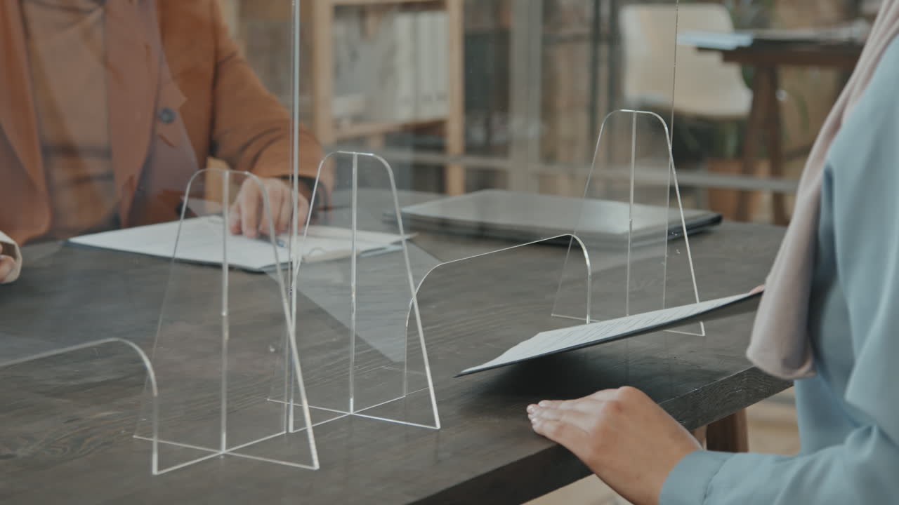Unrecognizable Woman Having Job Interview During Pandemic
