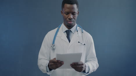 doctor examining medical records