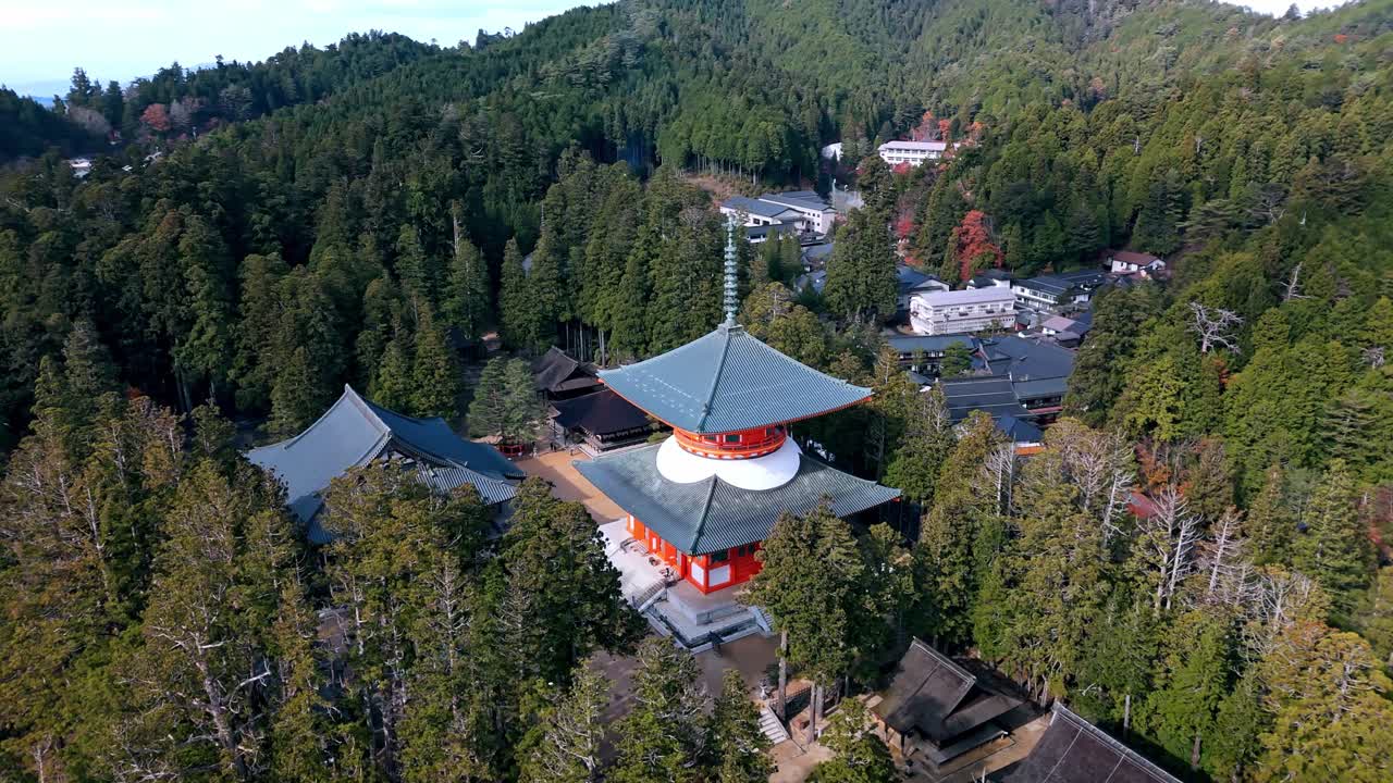 This drone video captures the beauty of Danjo Garan Sacred Temple in Koyasan, Japan.