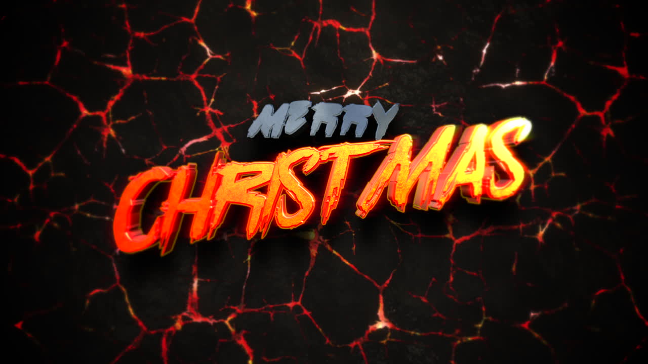 feliz navidad texto en pared rota con fuego