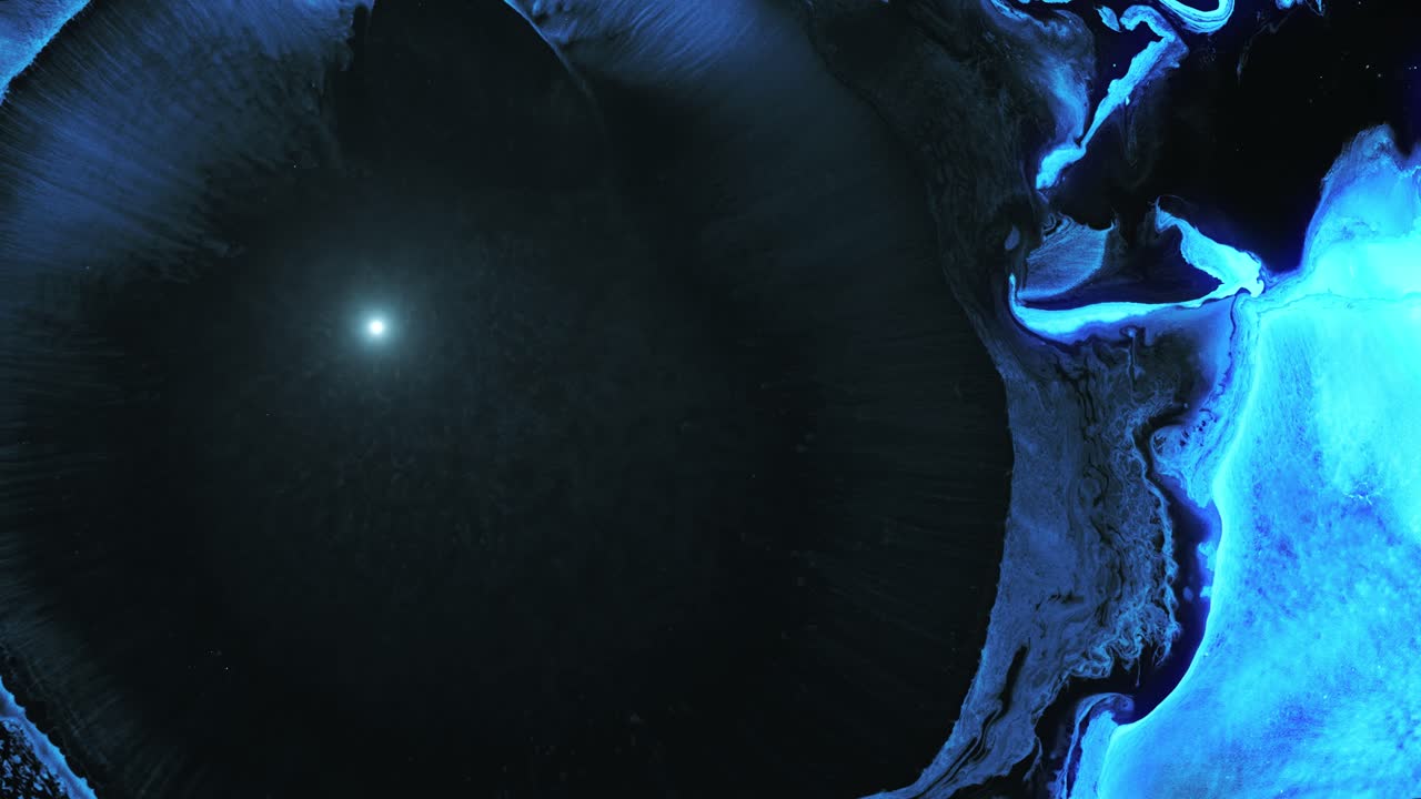 코스모스 성운의 질감과 빛 - 잉크와 페인트 액체 반응