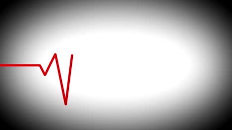 electrocardiograma (ecg o ecg) de bucle en rojo