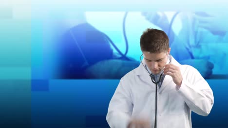médico con un estetoscopio