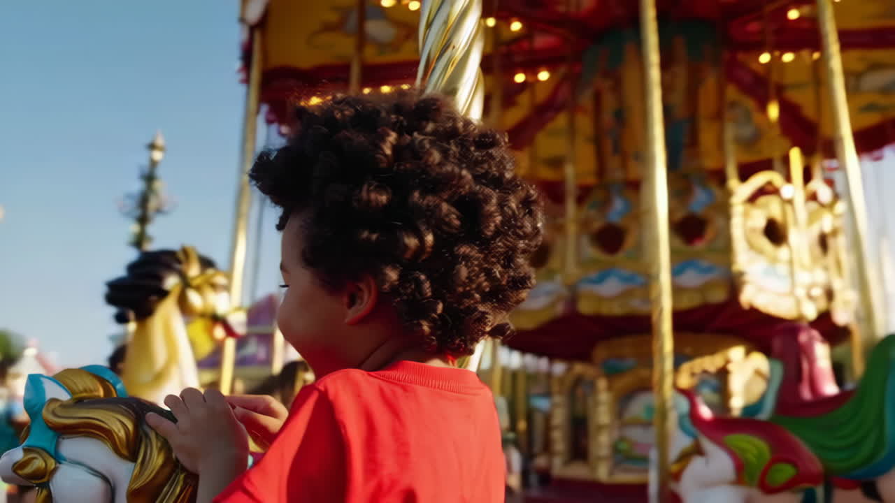 Child at a Carousel