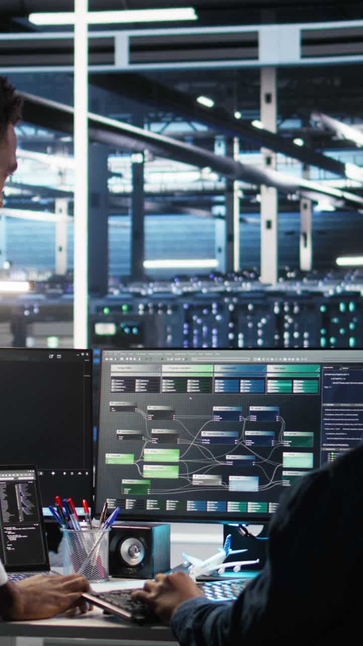 Vertical Video Data Center Manager Supervising Engineer Using Node Tree Tool