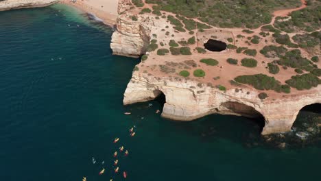 Algarve-coast-drone-shot-Benagil-Caves