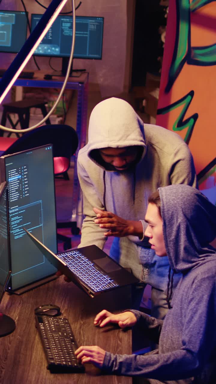 Vertical video Hacker group coordinating DDoS attack