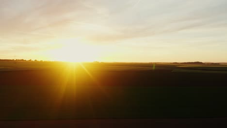 sunset over farmland