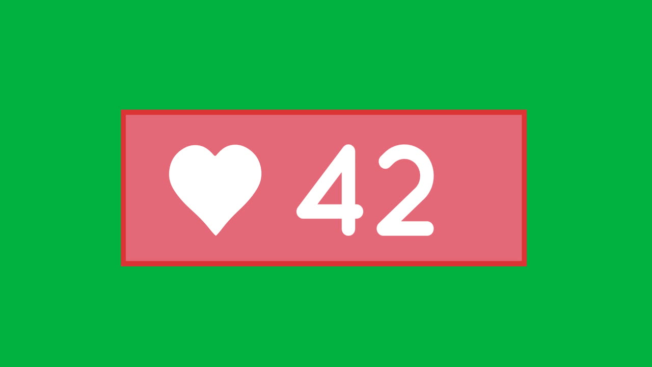 Numero crescente di like 4k