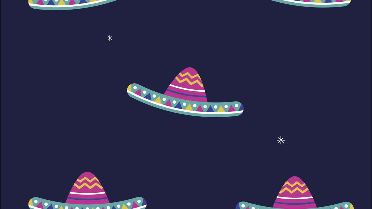 mexican celebration party with mariachi hat