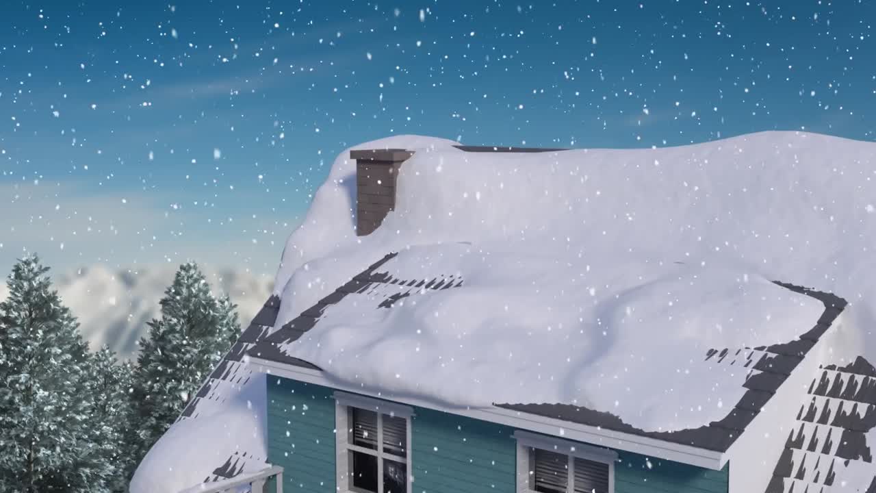 시골 에 눈 이 내리고 있다