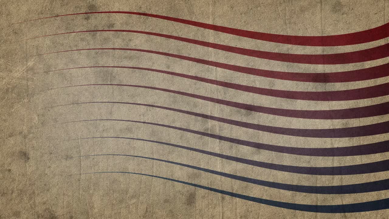 Abstract retro background. Wavy gradient lines (red to blue) with subtle halftone dot texture. Vintage, comic-book, pop art aesthetic. Dynamic, colorful, textured backdrop