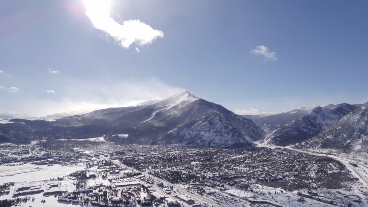 silverthorne, 콜로라도 및 록키 산맥의 공중 영상