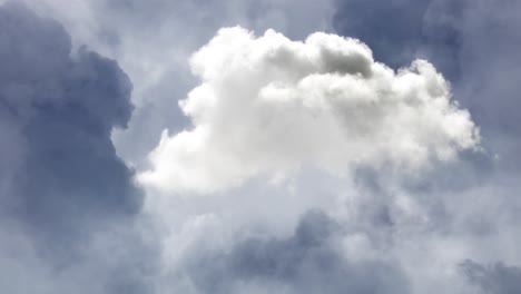 a thick cumulonimbus cloud amidst the black clouds