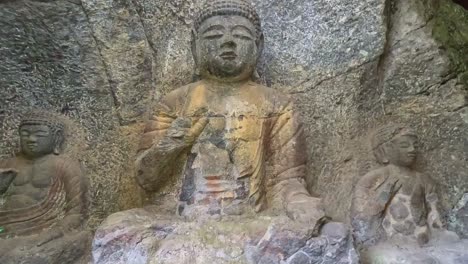 usuki stone buddha, a national treasure of japan