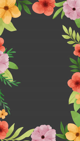 diseño de borde floral