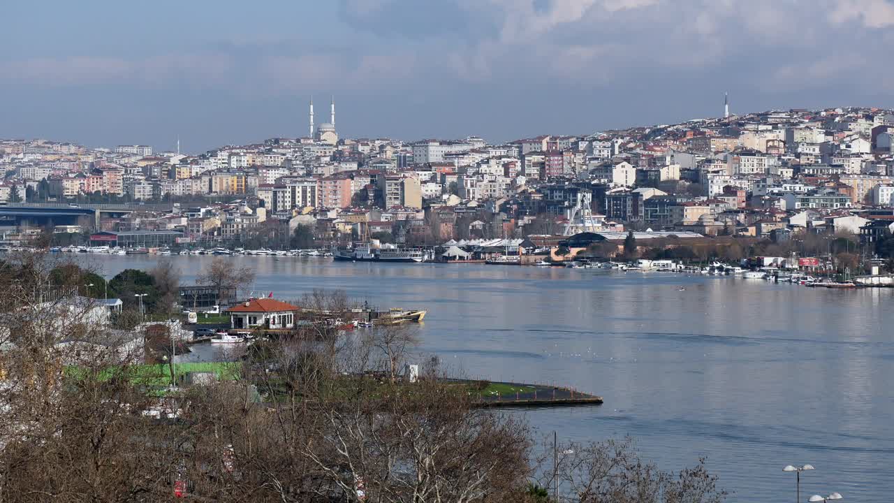 Scenic Cityscape of Istanbul, Turkey along the Golden Horn