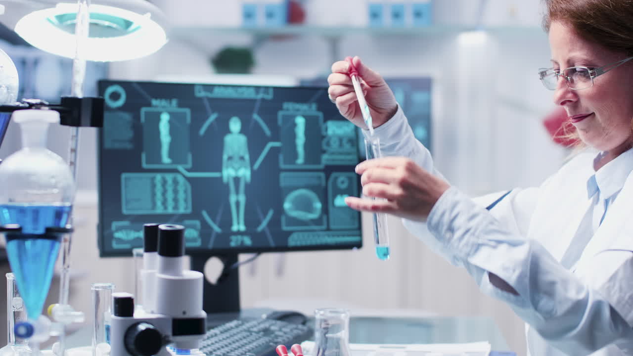 Scientist Conducting Research in Laboratory