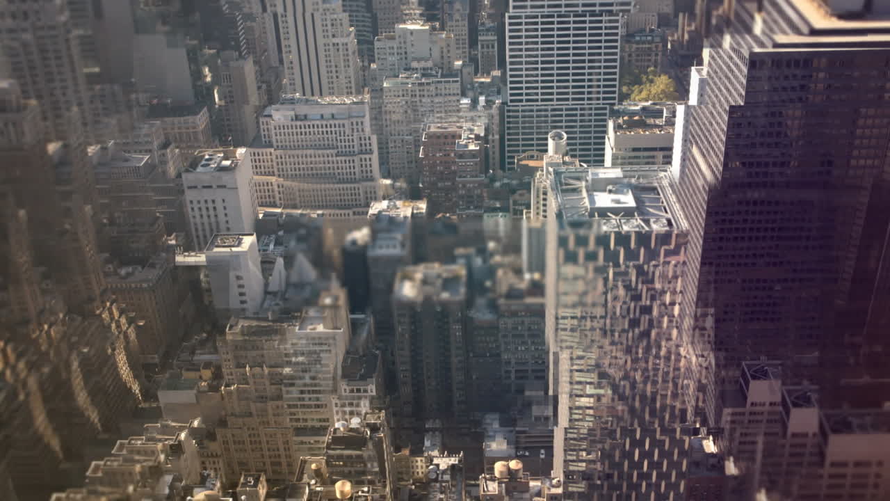 Video de paisaje urbano generado digitalmente 4k