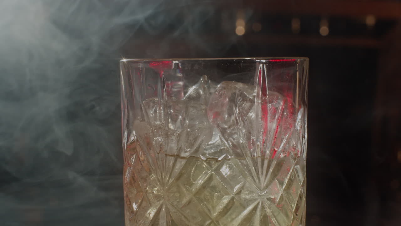 Cocktail with Ice in a Glass