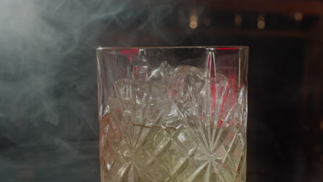 cocktail with ice in a glass