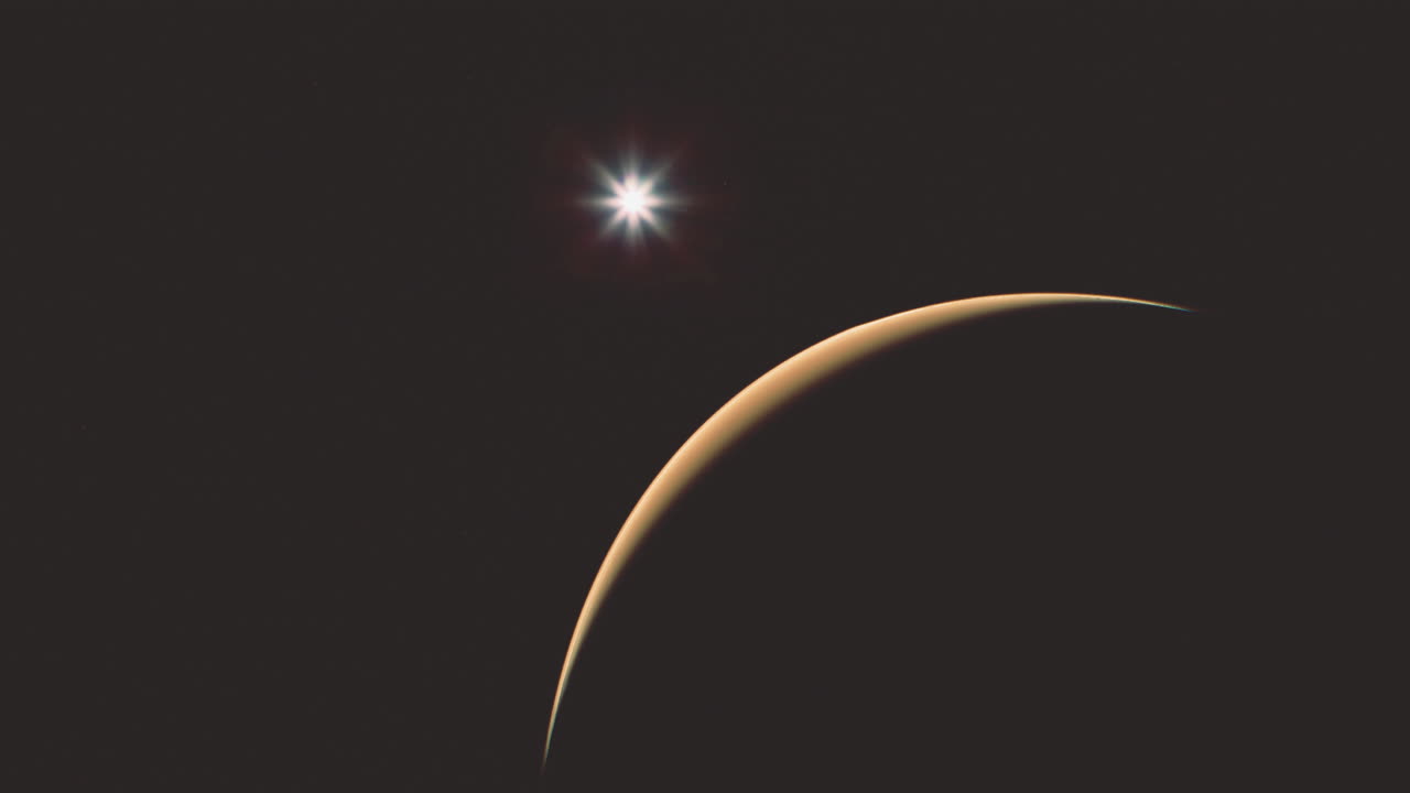 Venus and a Bright Star in the Night Sky