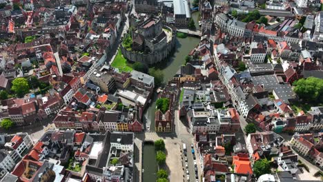 Burg-Gravensteen,-Ostflandern,-Gent,-Flämische-Region,-Belgien,-Juni-2022