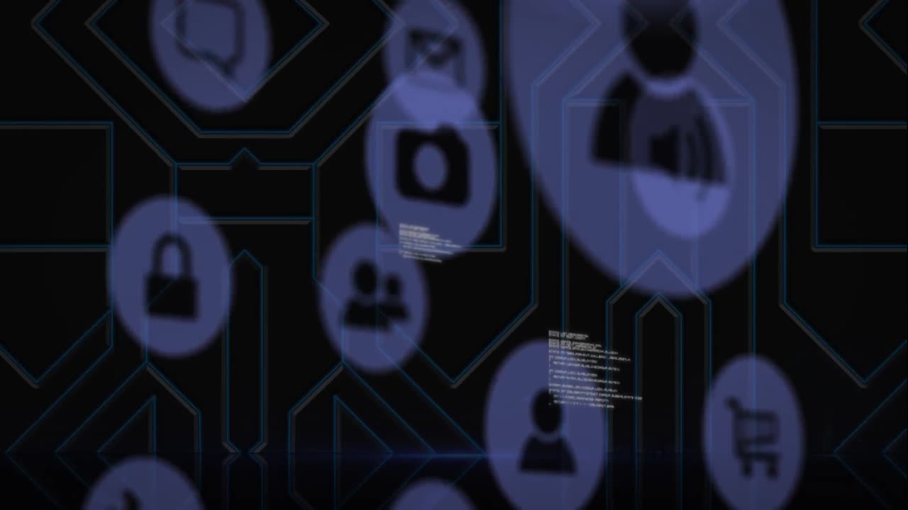 animación de las redes en fondo oscuro