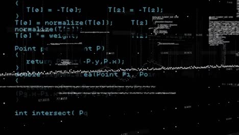 Animación-De-Procesamiento-De-Información-Y-Datos,-Con-Interferencia,-En-Negro