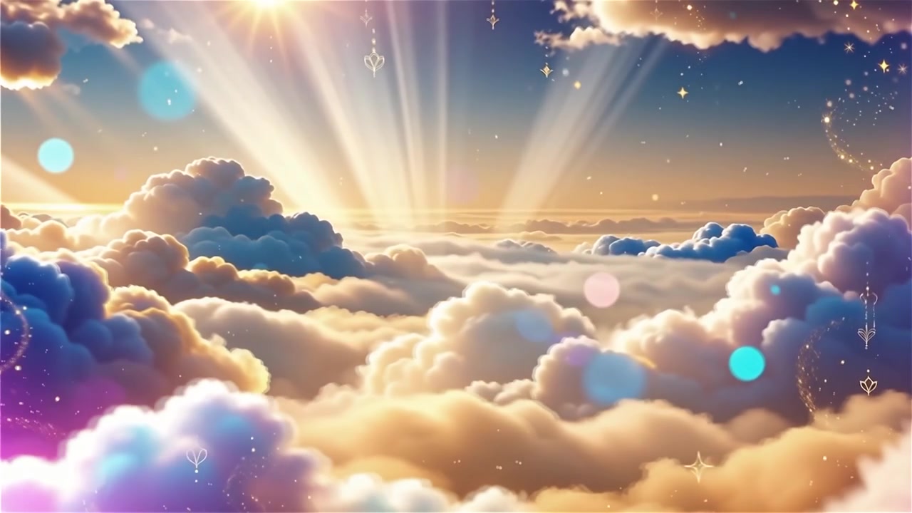 Christian Heavenly Light Worship Background