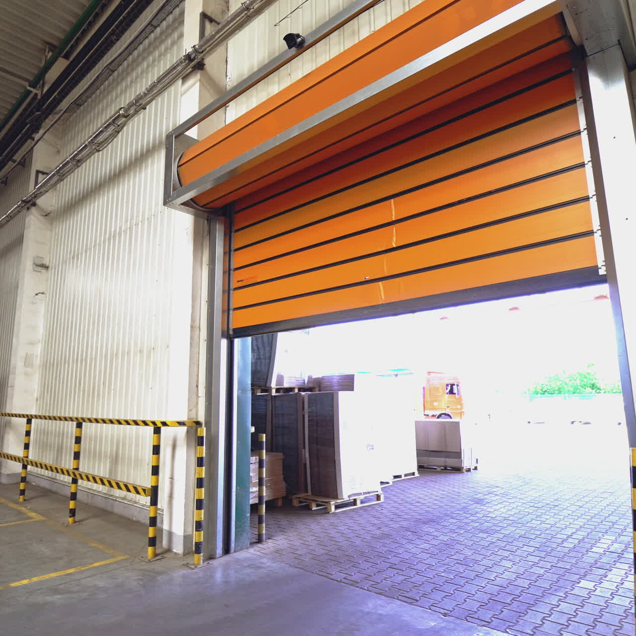 Floor and parquet storage. Factory for the production of parquet board