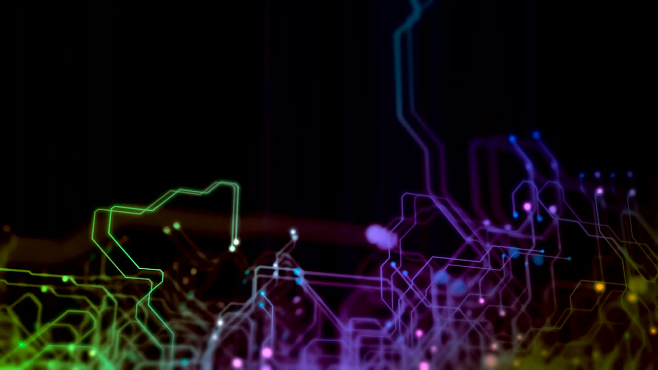 animación de la placa de circuitos abstractos.