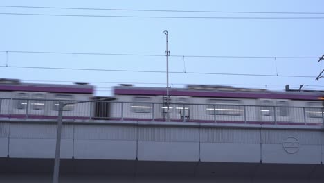 indian subway metro rail in new delhi