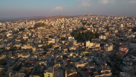 aerial view of kilis city, near the border with syria.